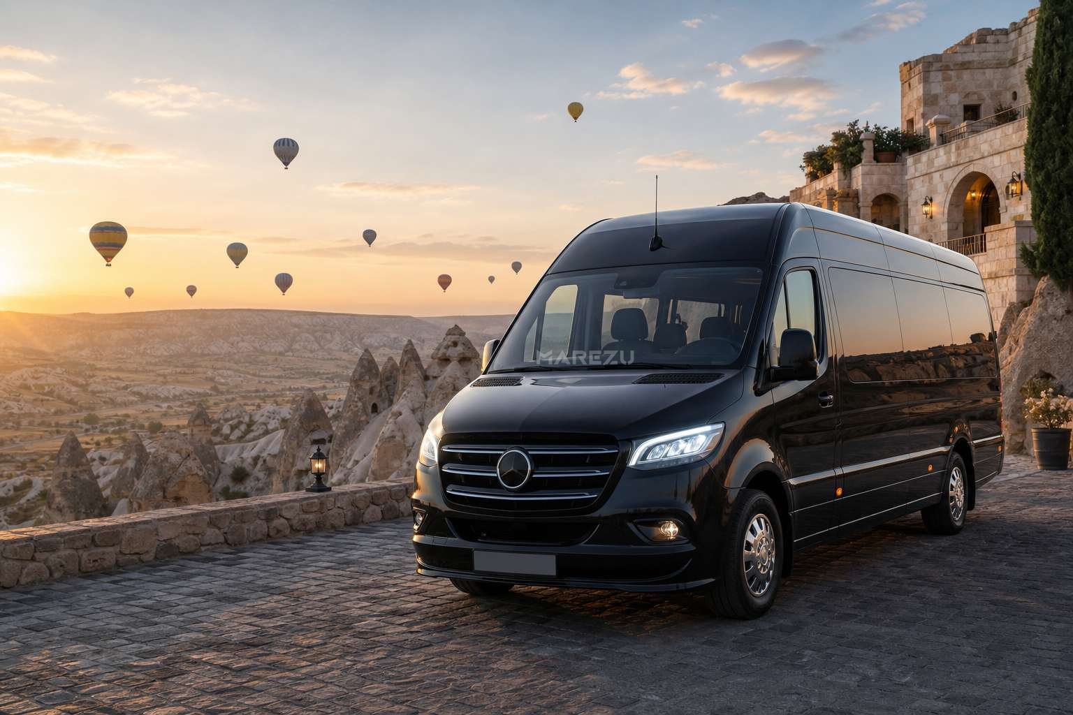 Private Cappadocia group transfer for seven to eighteen passengers